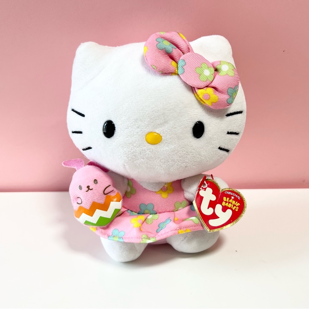 Y2K 2000s mcbling Sanrio hello kitty pastel Easter bunny plush